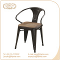 armest dining chairs with wooden seat / Marais metal dining armchair / Powder Coated Marai Cafe chair